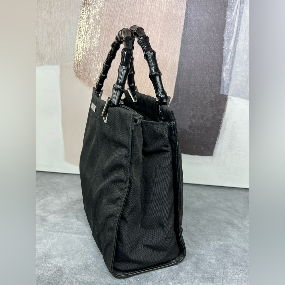 Gucci Black Tote Bag with Bamboo Handles - Picture 7 of 16